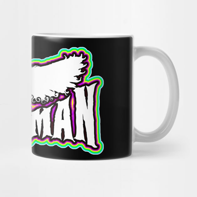 Mothman West Virginia Wing Humanoid Moth Retro Vintage White Purple by National Cryptid Society